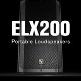 Electro-Voice ELX200-10P 10 inch 1200W 2-Way Powered Speaker Bundle