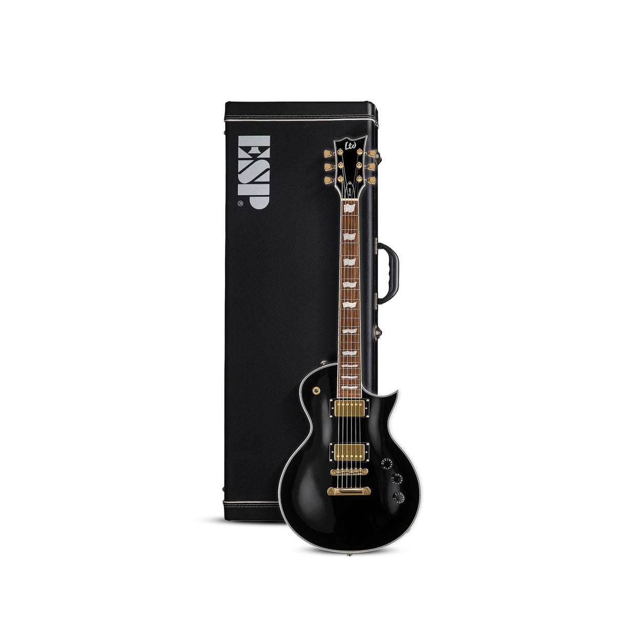 ESP LTD EC 256 Eclipse 6 String Black Electric Guitar with Mahogany Body Bundle