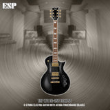 ESP LTD EC 256 Eclipse 6 String Black Electric Guitar with Mahogany Body Bundle