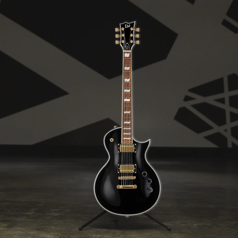 ESP LTD EC 256 Eclipse 6 String Black Electric Guitar with Mahogany Body Bundle