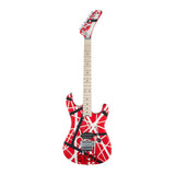 EVH Striped Series 5150 6 String Right Hand Red Black and White Electric Guitar