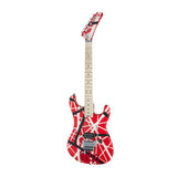 EVH Striped Series 5150 6 String Right Hand Red Black and White Electric Guitar