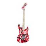 EVH Striped Series 5150 6 String Right Hand Red Black and White Electric Guitar