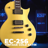 ESP LTD EC-256 Vintage Gold Satin Electric Guitar with Guitar Fit Case (2 Items)