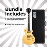 ESP LTD EC-256 Vintage Gold Satin Electric Guitar with Guitar Fit Case (2 Items)