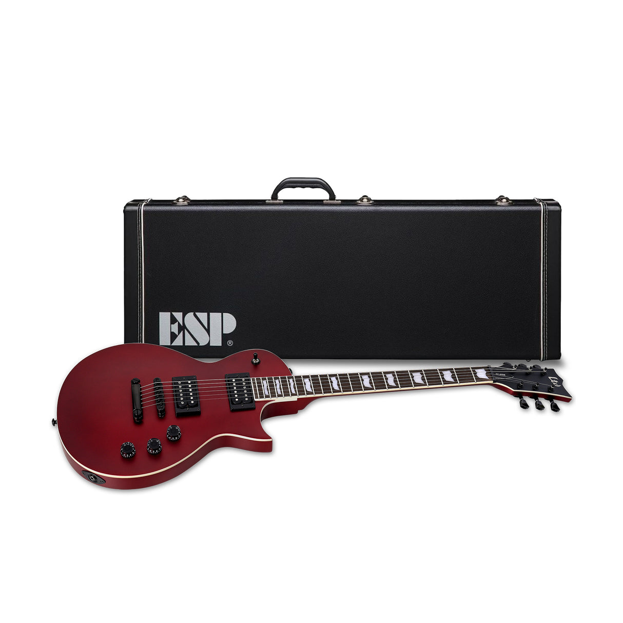 ESP LTD EC-256 Apple Red Satin Electric Guitar with Guitar Fit Case (2 Items)