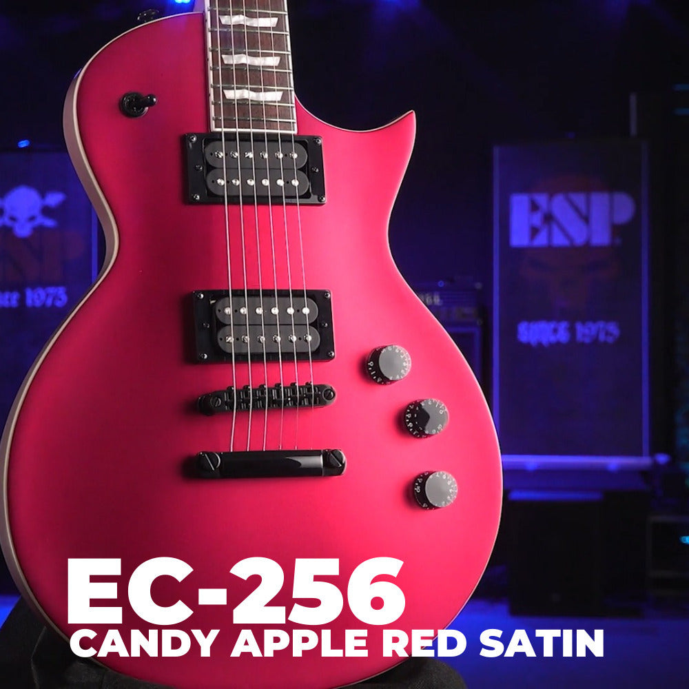 ESP LTD EC-256 Apple Red Satin Electric Guitar with Guitar Fit Case (2 Items)