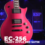 ESP LTD EC-256 Apple Red Satin Electric Guitar with Guitar Fit Case (2 Items)