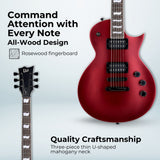 ESP LTD EC-256 Apple Red Satin Electric Guitar with Guitar Fit Case (2 Items)