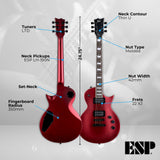 ESP LTD EC-256 Apple Red Satin Electric Guitar with Guitar Fit Case (2 Items)