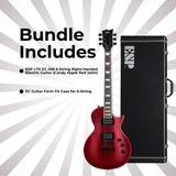 ESP LTD EC-256 Apple Red Satin Electric Guitar with Guitar Fit Case (2 Items)