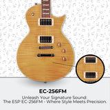 ESP LTD EC 256 FM 6 String Right Handed Vintage Electric Guitar Bundle with Case