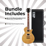 ESP LTD EC 256 FM 6 String Right Handed Vintage Electric Guitar Bundle with Case