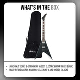 Jackson JS Series King V JS32T Gloss Black Electric Guitar with Gig Bag Bundle