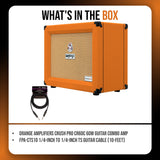 Orange Amplifiers Crush Pro CR60C Guitar Combo Amp and TS Guitar Cable Bundle