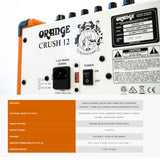 Orange Amplifiers Crush 12W Analogue Combo Amp with TS Guitar Cable Bundle