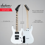 Jackson JS Series Dinky Minion JS1XM 6 String Snow White Electric Guitar Bundle