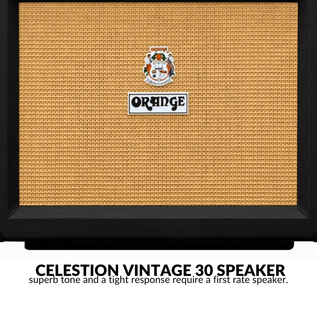 Orange Amps PPC112 60 Watt Cabinet Black with 3ft Speaker Cable