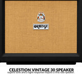 Orange Amps PPC112 60 Watt Cabinet Black with 3ft Speaker Cable