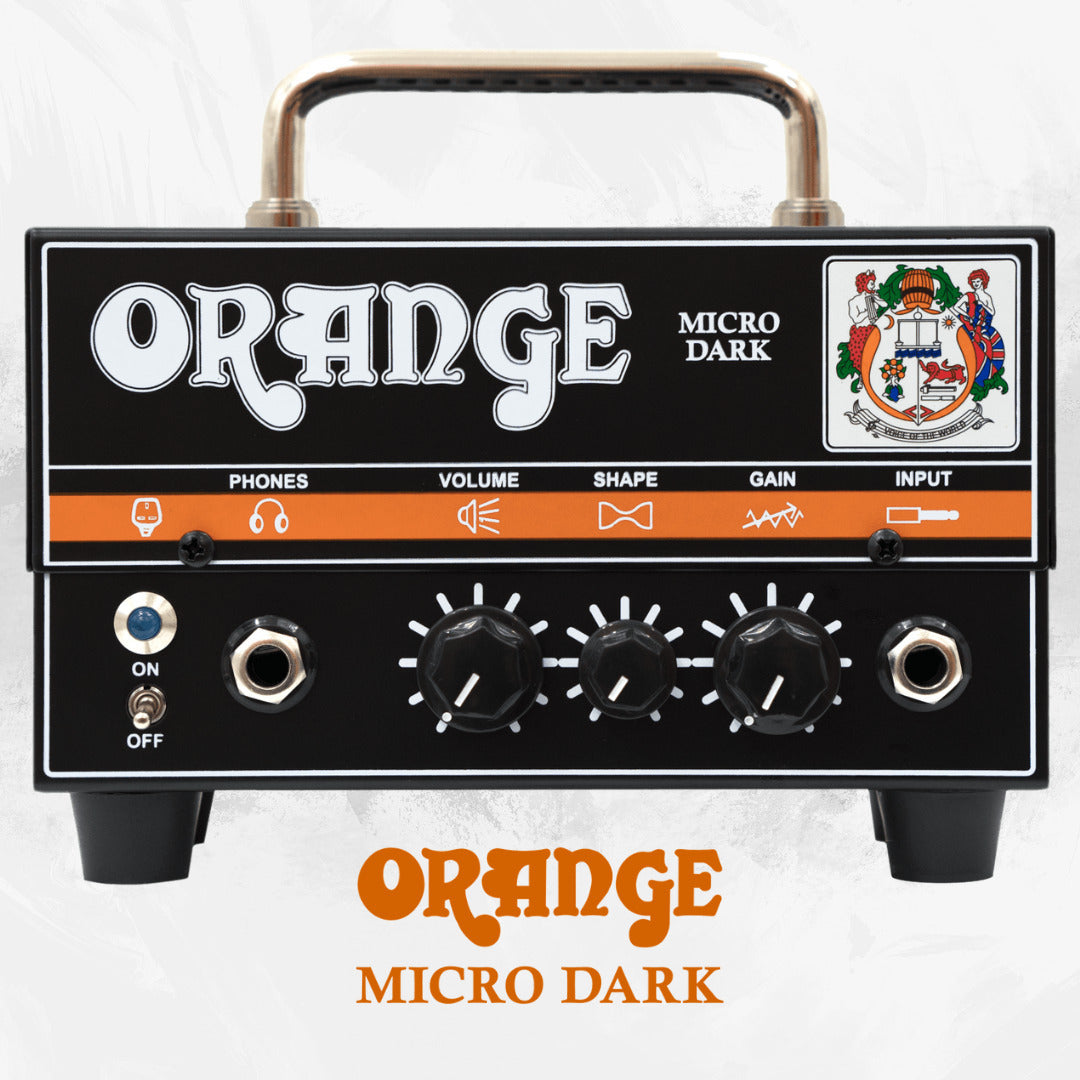 Orange Amplifiers Micro Dark Terror 20 Watt Tube Preamp Hybrid Amp Head Bundle