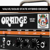 Orange Amplifiers Micro Dark Terror 20 Watt Tube Preamp Hybrid Amp Head Bundle