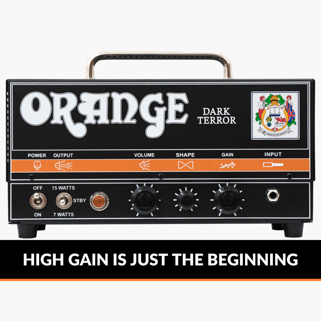 Orange Dark Terror 15W Compact Tube Amp with Guitar Cable Cable (2 Items)