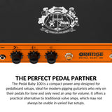 Orange Pedal Baby 100 Guitar Amplifier Bundle with 10ft Guitar Cable (2 Items)