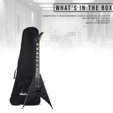 Jackson JS Series King V JSR2 6 String Gloss Black Electric Guitar Bundle