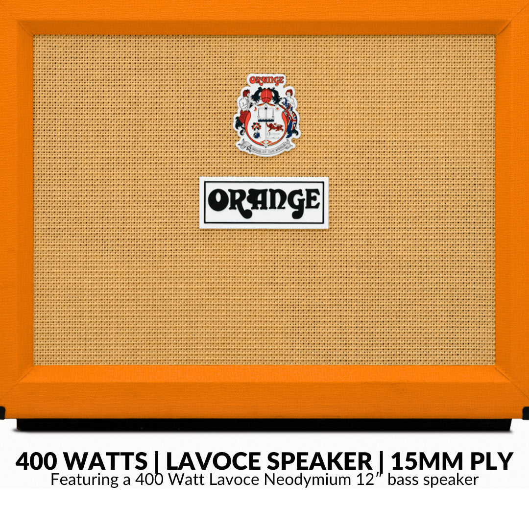Orange OBC112 400W Bass Speaker Cabinet Bundle with 3ft Speaker Cable (2 Items)