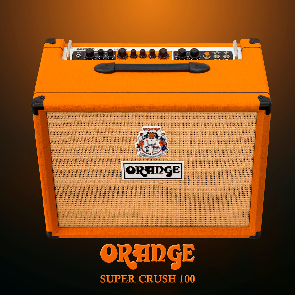 Orange Amps Super Crush 100W Guitar Amplifier Head Combo with Cable Bundle