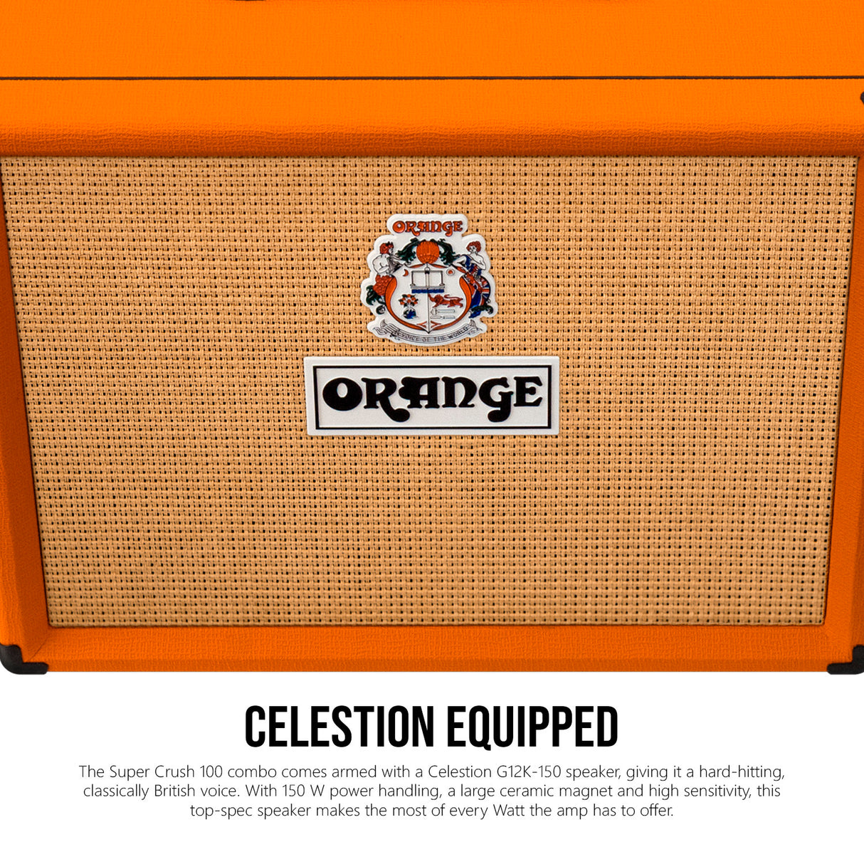 Orange Amps Super Crush 100W Guitar Amplifier Head Combo with Cable Bundle