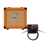 Orange Amps PPC108 20W 1 x 8 Inch Speaker Guitar Cabinet with Cable Bundle