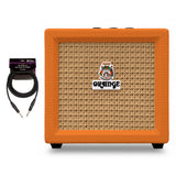 Orange Amps Crush Mini Analog Guitar Amplifier (3W) with 10 ft Instrument Cable