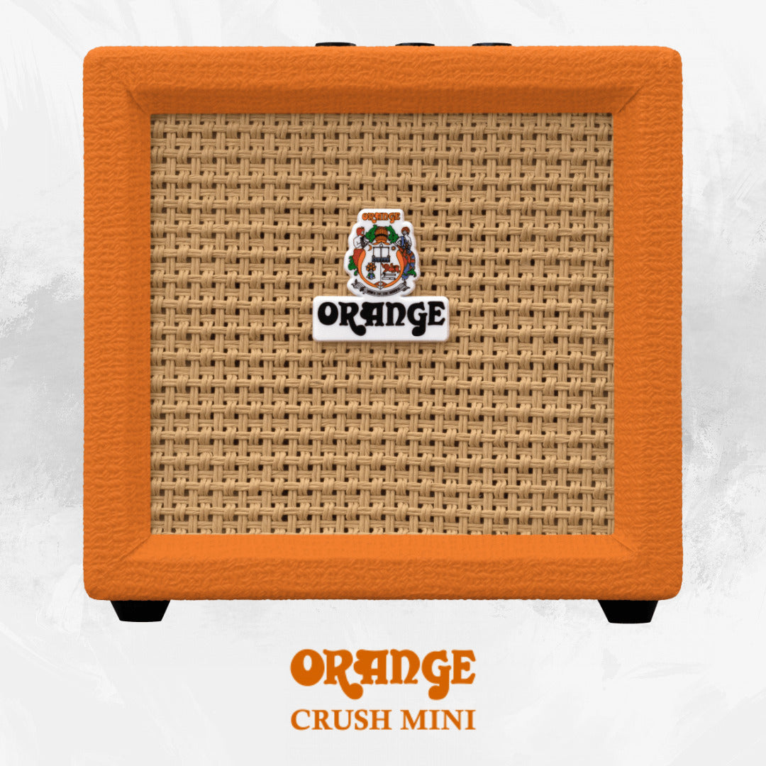Orange Amps Crush Mini Analog Guitar Amplifier (3W) with 10 ft Instrument Cable