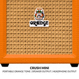 Orange Amps Crush Mini Analog Guitar Amplifier (3W) with 10 ft Instrument Cable