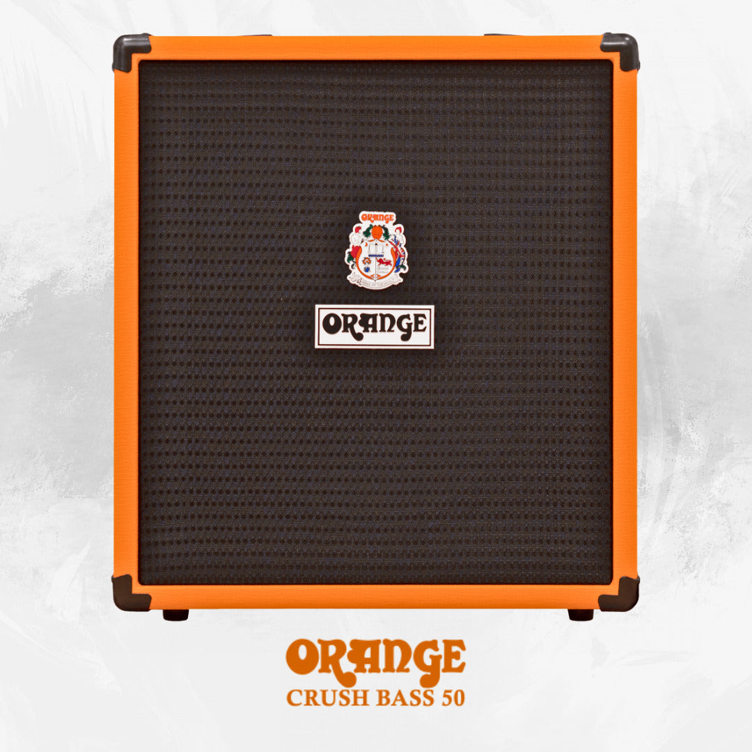 Orange Amps Crush Bass 50 1x12 in Combo Amp (Orange) with 10 ft Instrument Cable