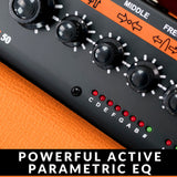 Orange Amps Crush Bass 50 1x12 in Combo Amp (Orange) with 10 ft Instrument Cable