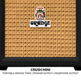 Orange Amps Crush Mini Micro Amplifier (Black) with 10 ft Instrument Cable