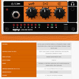 Orange Amps Crush Mini Micro Amplifier (Black) with 10 ft Instrument Cable