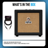 Orange Amps Crush Mini Micro Amplifier (Black) with 10 ft Instrument Cable