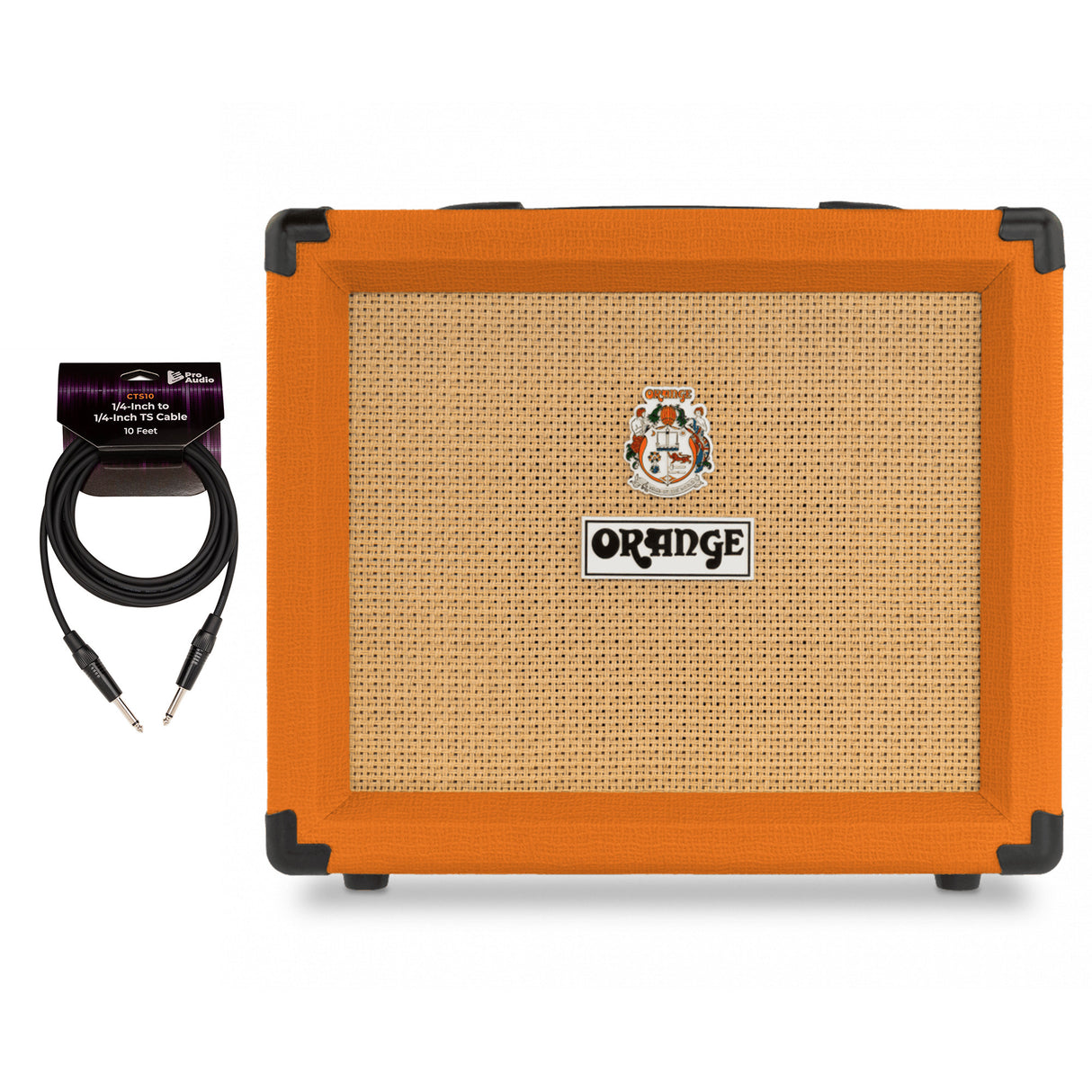 Orange Amps Crush 20 Analogue Combo Amplifier, 20W with 10 ft Instrument Cable