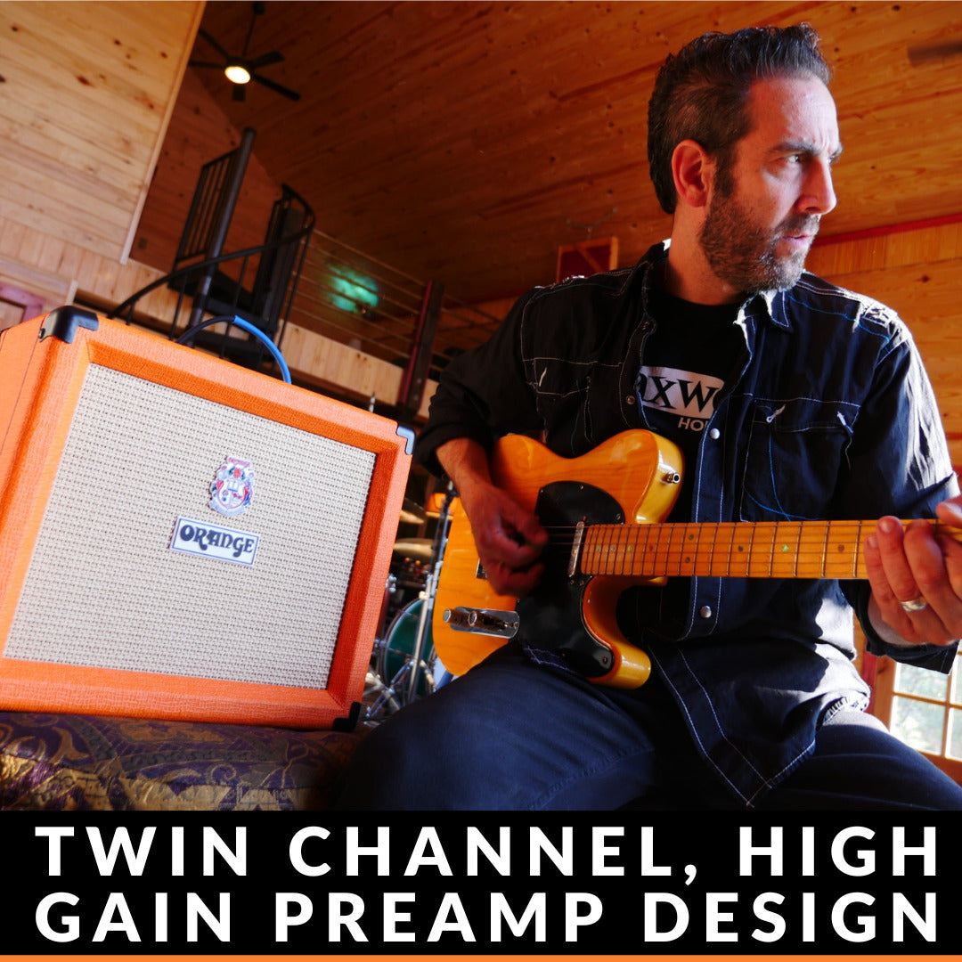 Orange Amps Crush 20 Analogue Combo Amplifier, 20W with 10 ft Instrument Cable