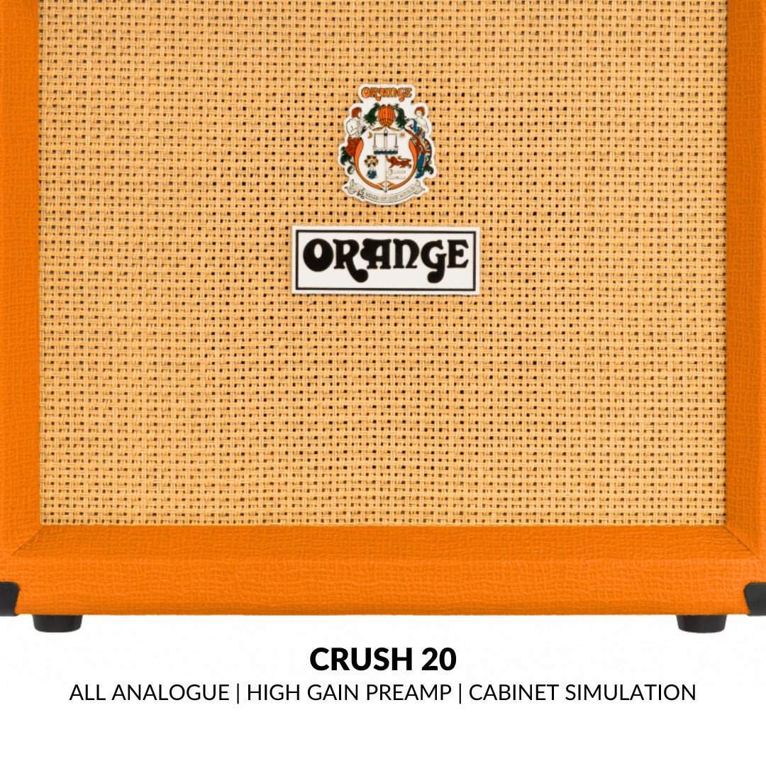 Orange Amps Crush 20 Analogue Combo Amplifier, 20W with 10 ft Instrument Cable