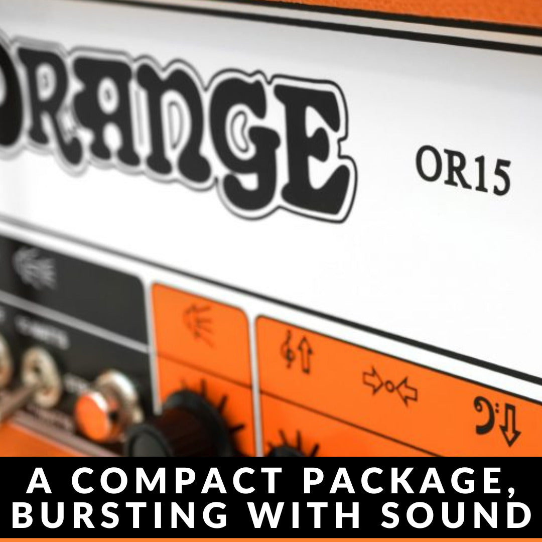 Orange Amps OR15 15W Single Channel Orange Guitar Amp Head and TS Cable Bundle
