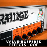 Orange Amps OR15 15W Single Channel Orange Guitar Amp Head and TS Cable Bundle