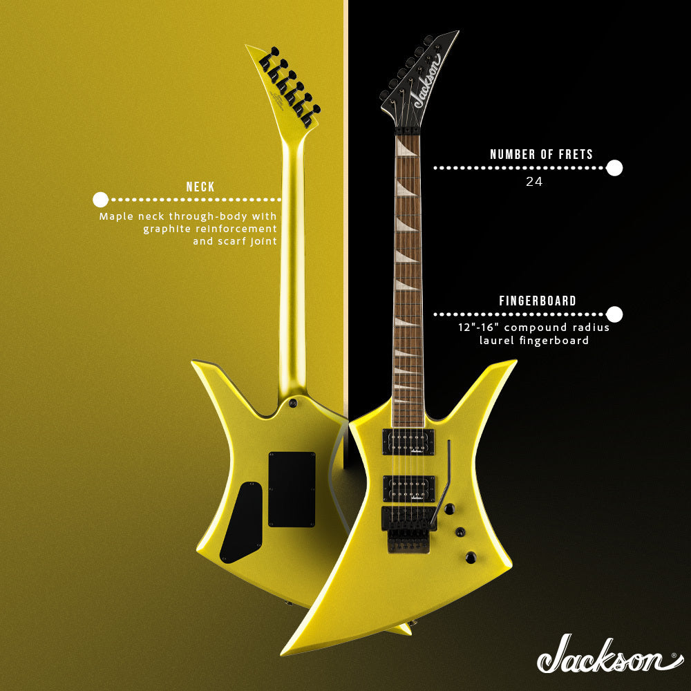 Jackson X Series Kelly KEX Lime Green Metallic Guitar and Black Gig Bag Bundle