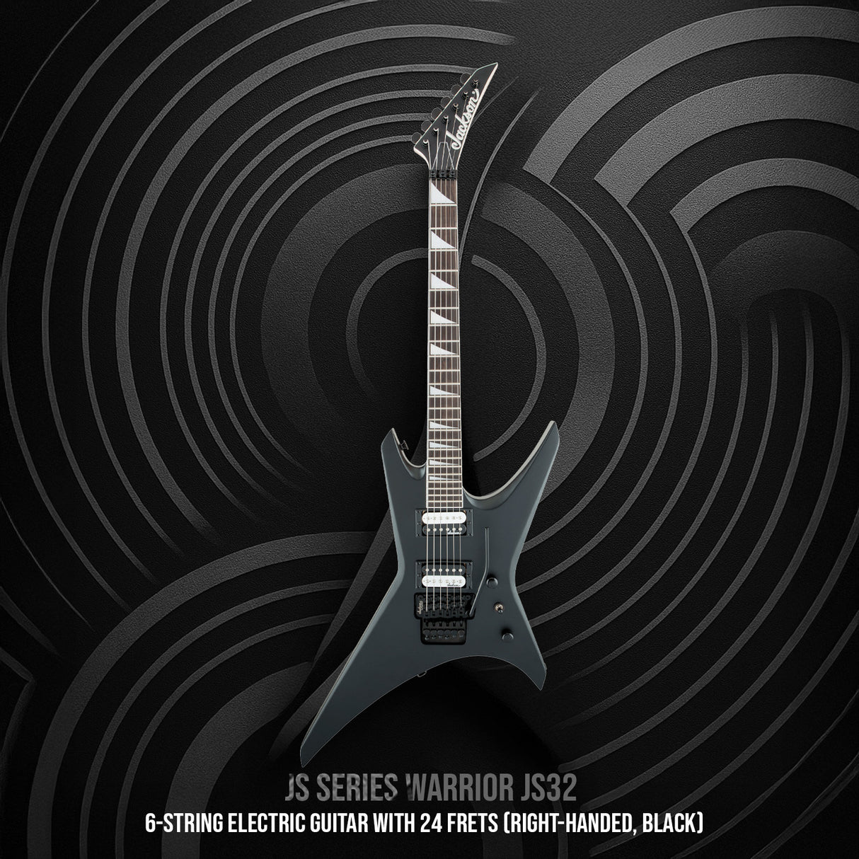 Jackson JS Series Warrior JS32 6 String Black Electric Guitar Bundle
