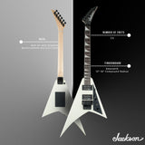 Jackson JS Series Rhoads JS32 6 String Right Handed Ivory Electric Guitar Bundle
