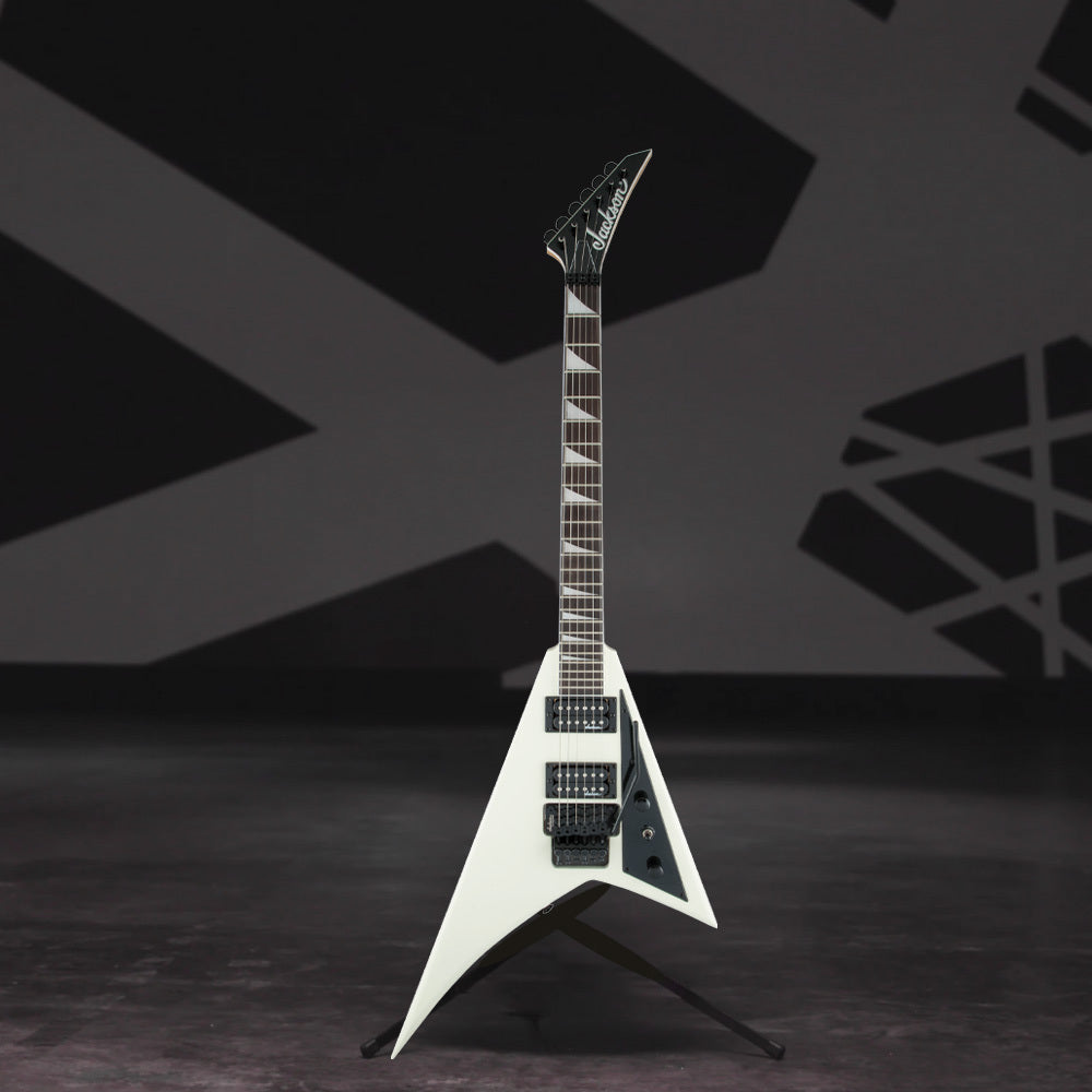 Jackson JS Series Rhoads JS32 6 String Right Handed Ivory Electric Guitar Bundle