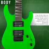 Jackson JS Series Dinky Minion JS1X 6 String Neon Green Electric Guitar Bundle
